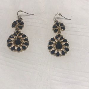 Black flower dangles
